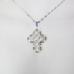 Pendant 45cm - Serafina-Silver Chain - Pendant 45cm - Laiton argenté